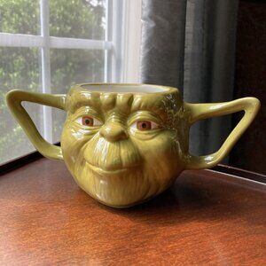 Star Wars - Collectable Yoda 16 oz Sculpted Ceramic Cup Mug With Two Ear Handles